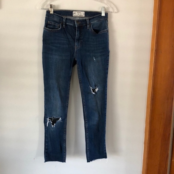 FREE People Distressed Skinny Jeans - Picture 1 of 9